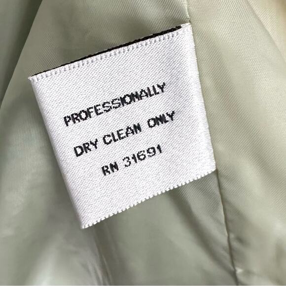 Vintage Donnkenny Wool Blend Boucle Elegant Green Women's Coat Size 10 - Picture 8 of 9